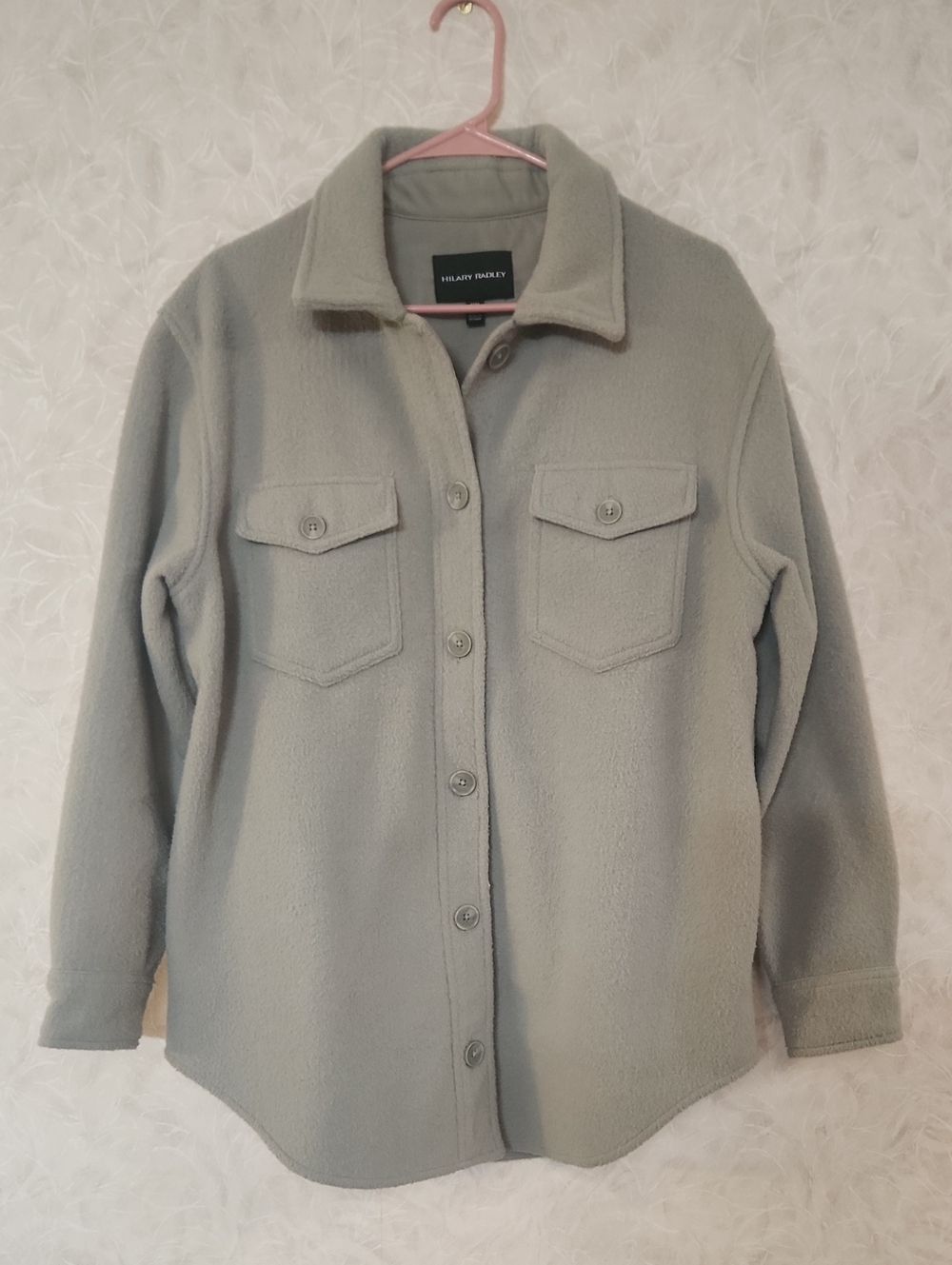 Hilary Radley Sage Green Fleece Shacket Sz M